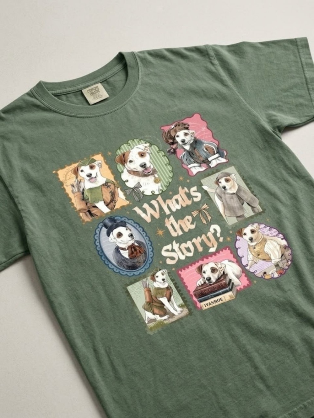 What's the Story? Green Dog Graphic Tee